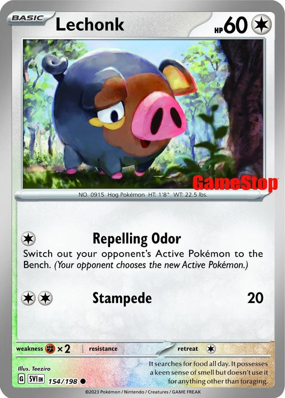 Lechonk - 154/198 (GameStop Promo) — Miscellaneous Cards & Products