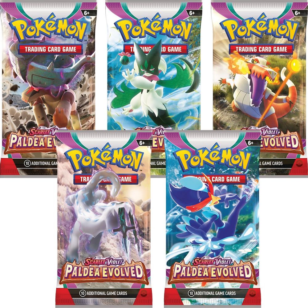 Paldea Evolved Booster Pack Art Bundle [Set of 5] — SV02: Paldea Evolved