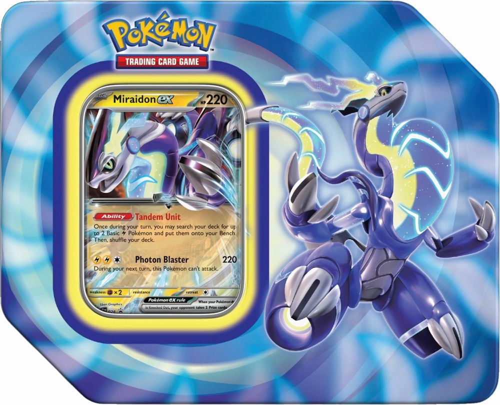 Paldea Legends Tin [Miraidon ex] (International Version) — Miscellaneous Cards & Products