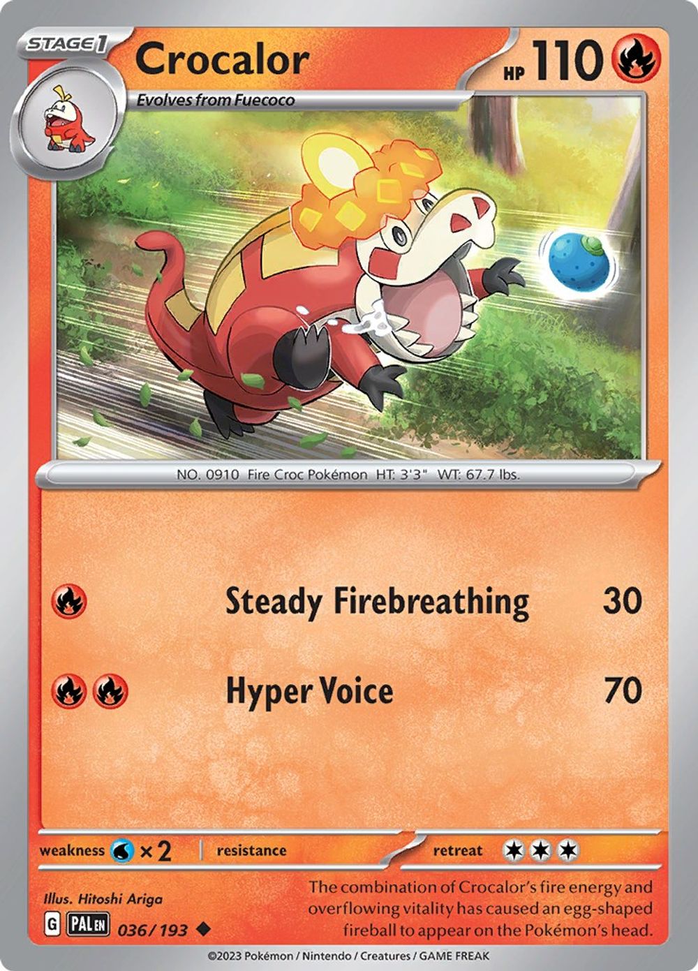 Crocalor - 036/193 — SV02: Paldea Evolved