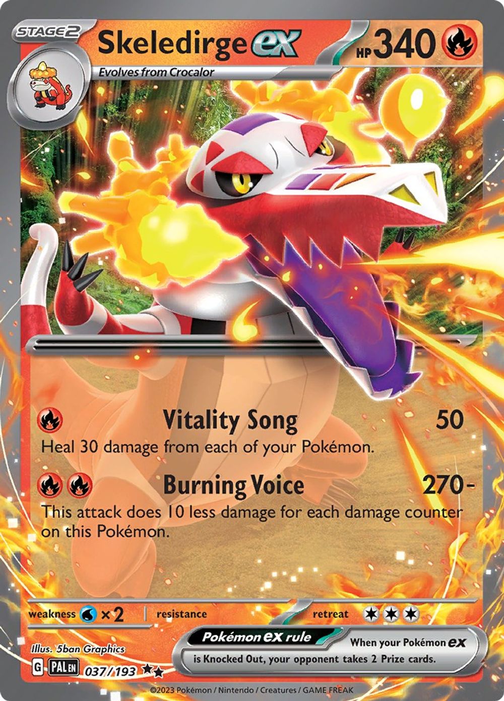 Skeledirge ex - 037/193 — SV02: Paldea Evolved