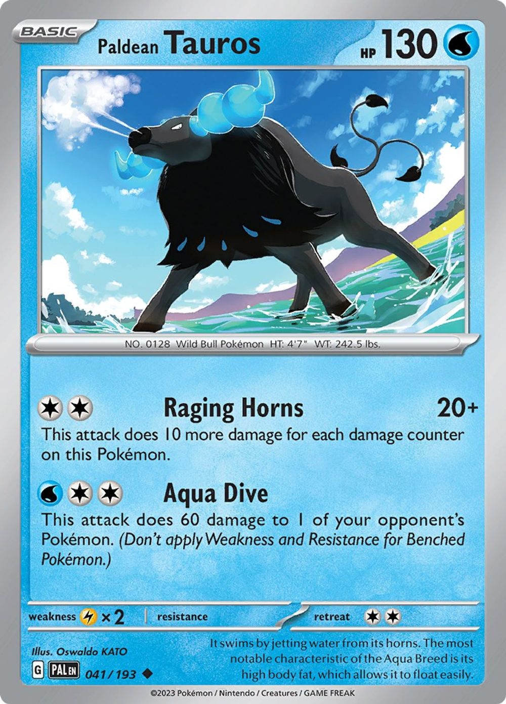 Paldean Tauros - 041/193 — SV02: Paldea Evolved