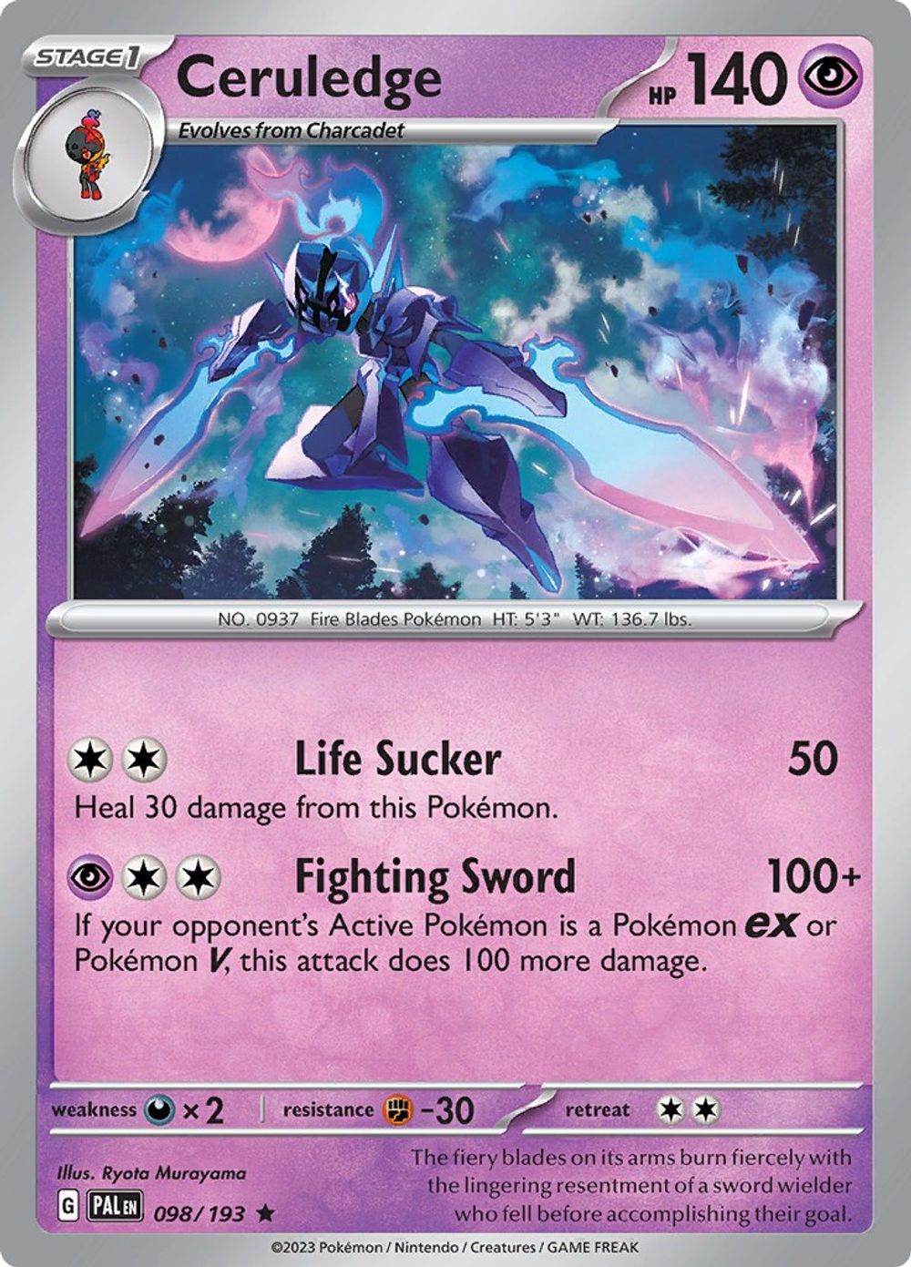 Ceruledge — SV02: Paldea Evolved