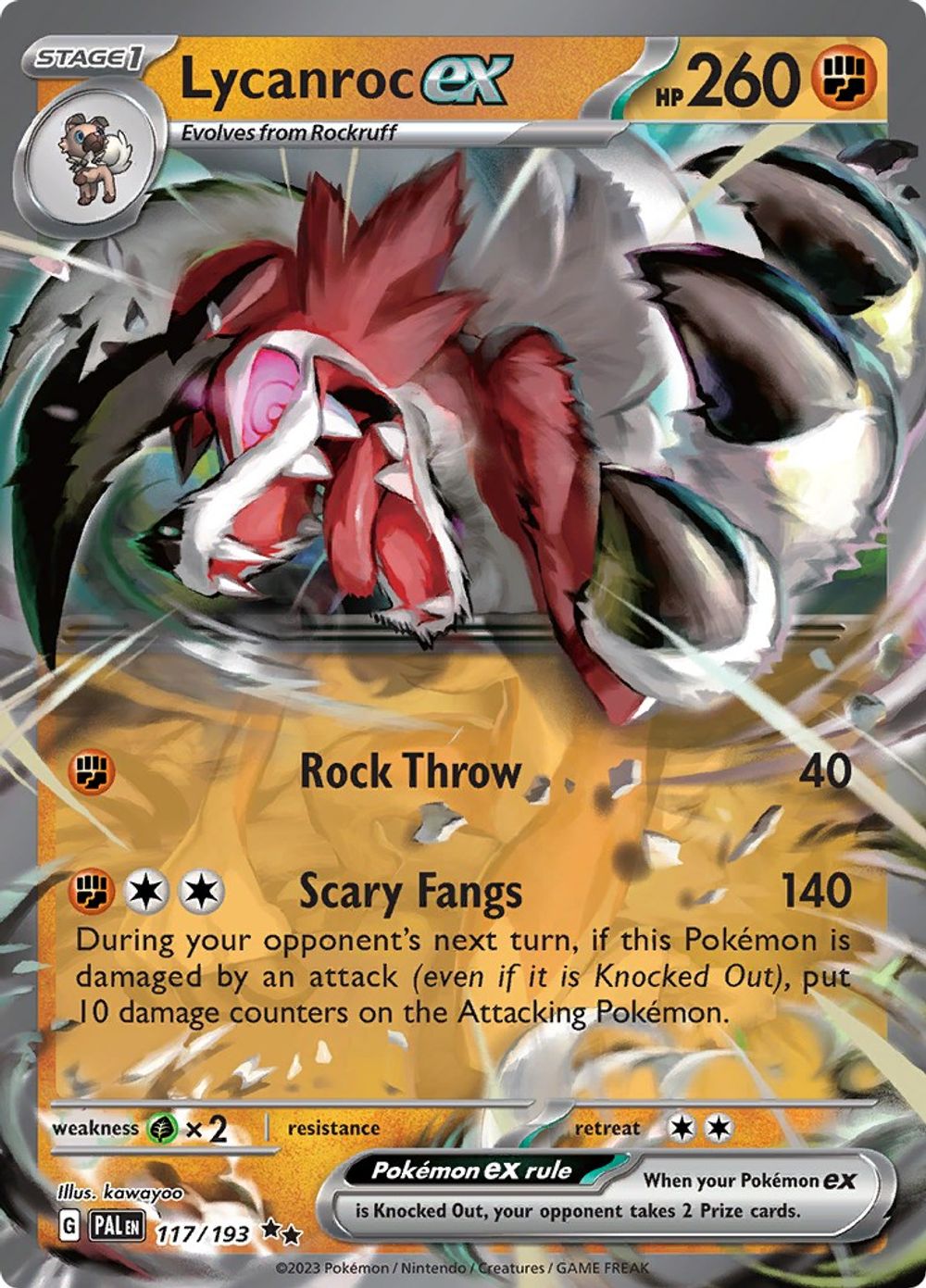 Lycanroc ex — SV02: Paldea Evolved