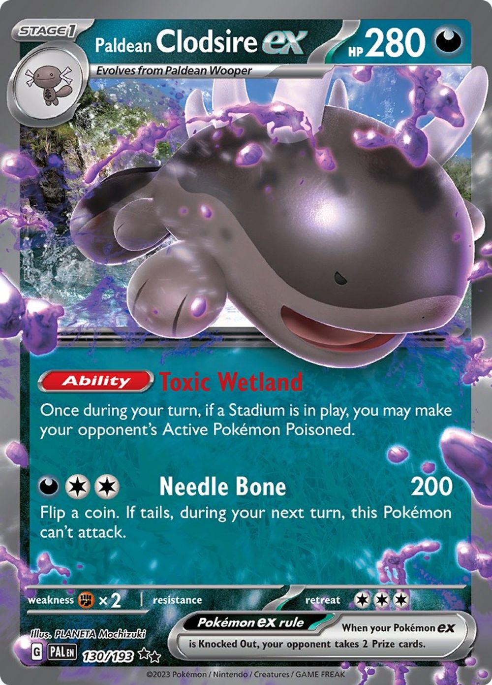 Paldean Clodsire ex — SV02: Paldea Evolved