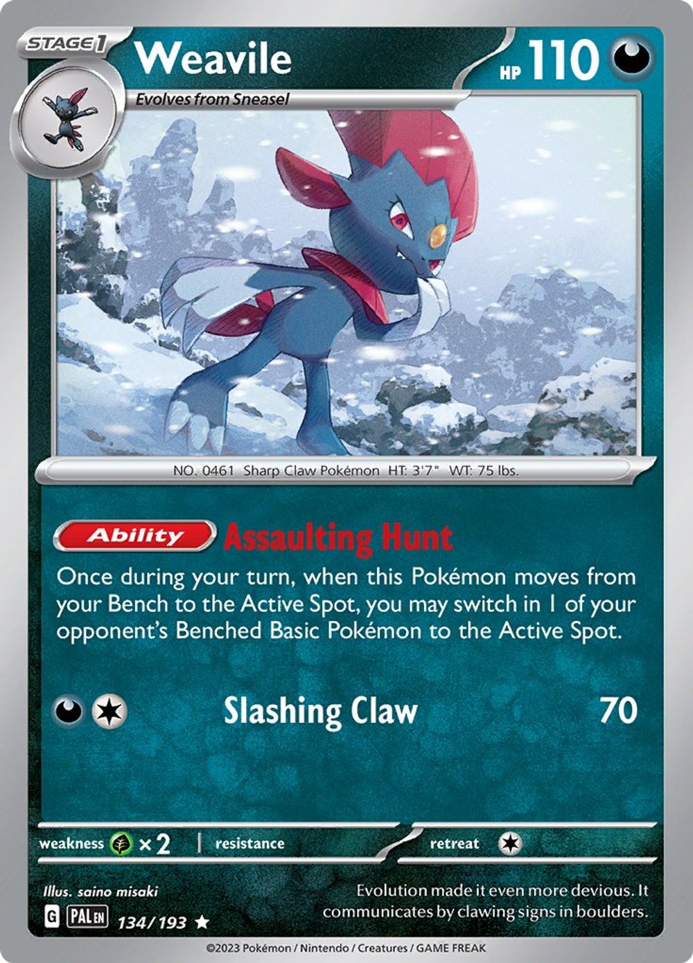 Weavile — SV02: Paldea Evolved