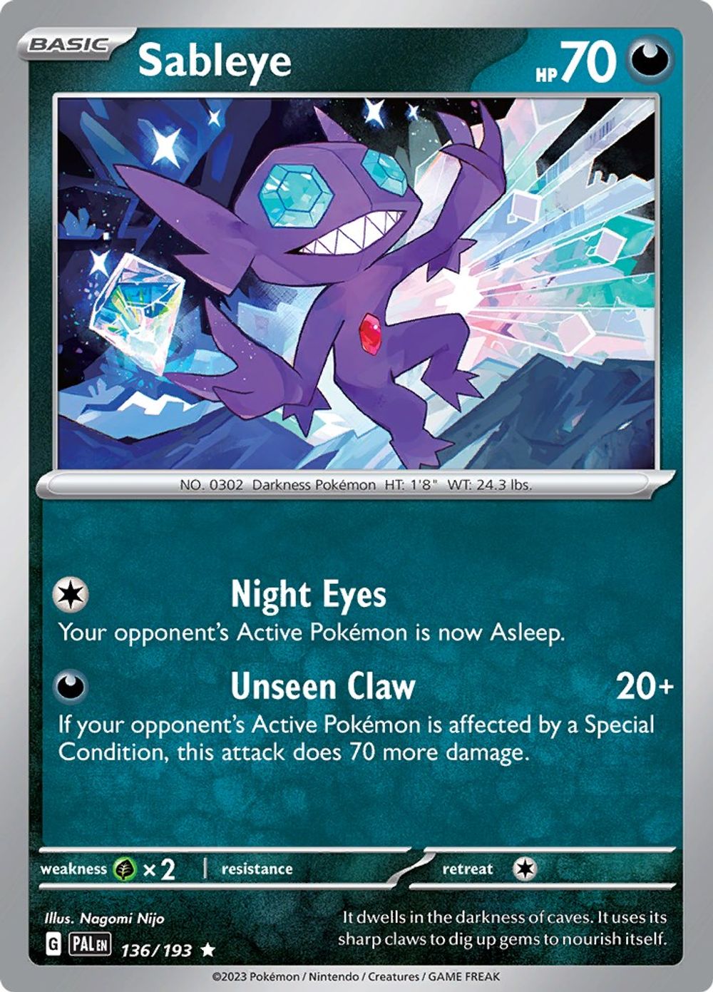 Sableye — SV02: Paldea Evolved