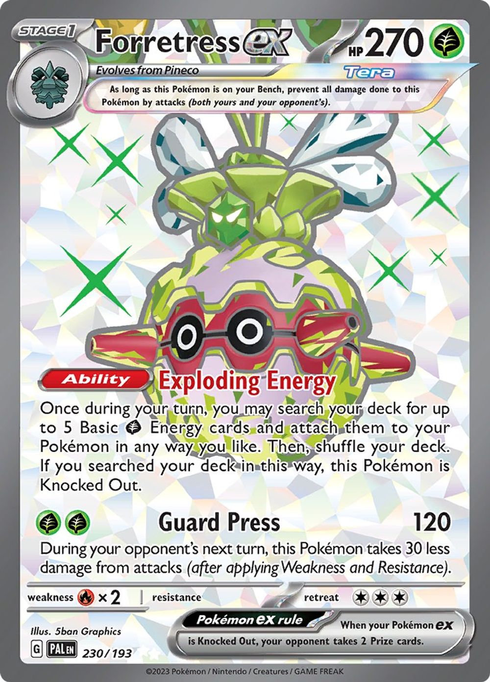 Forretress ex - 230/193 — SV02: Paldea Evolved