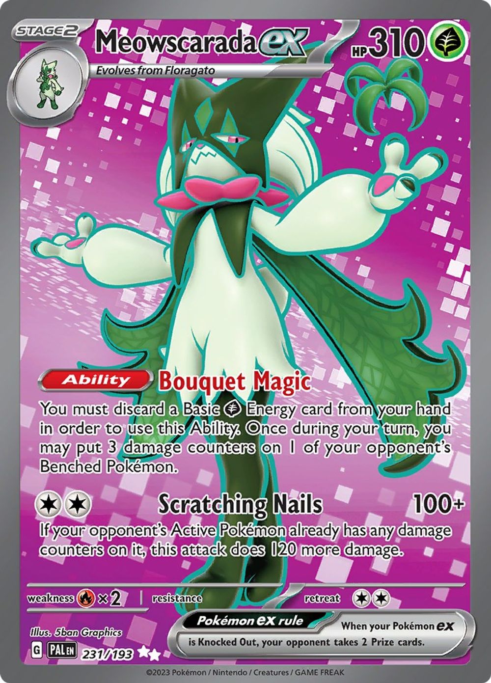 Meowscarada ex - 231/193 — SV02: Paldea Evolved