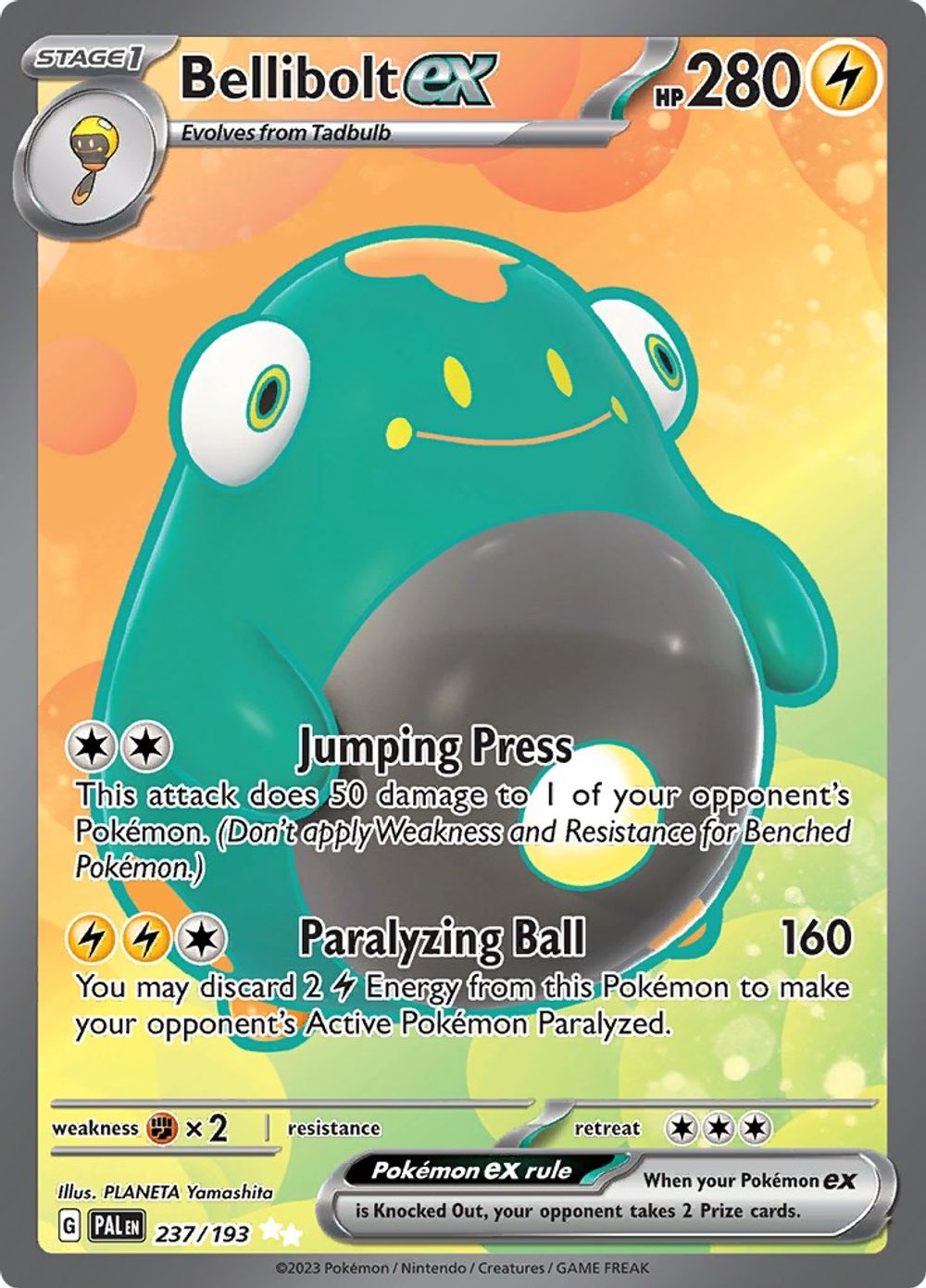 Bellibolt ex - 237/193 — SV02: Paldea Evolved