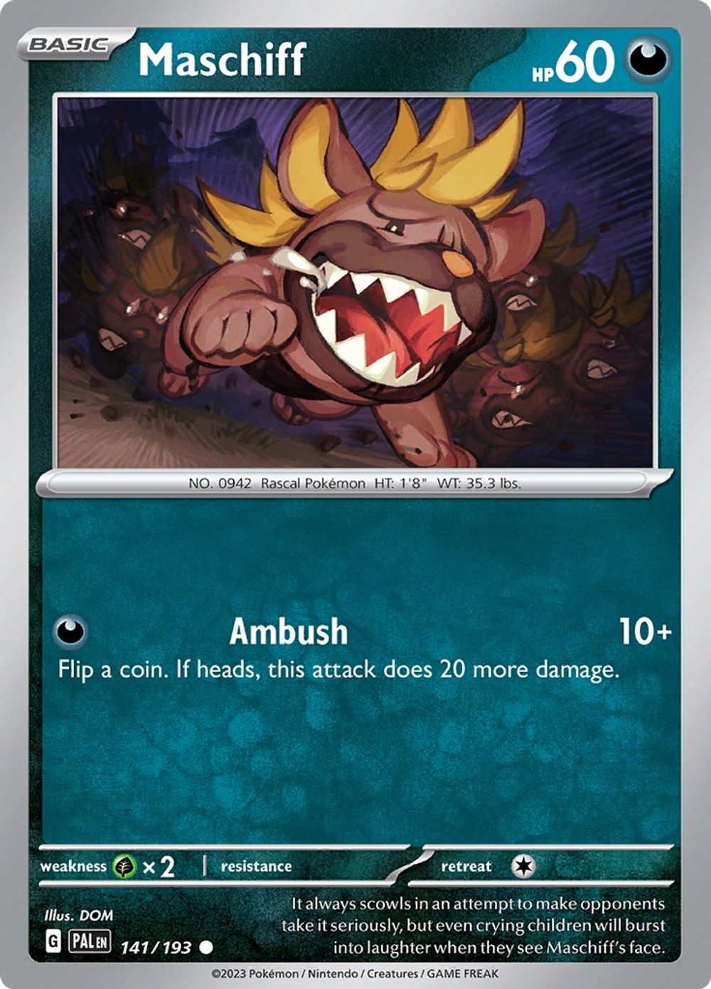 Maschiff - 141/193 — SV02: Paldea Evolved