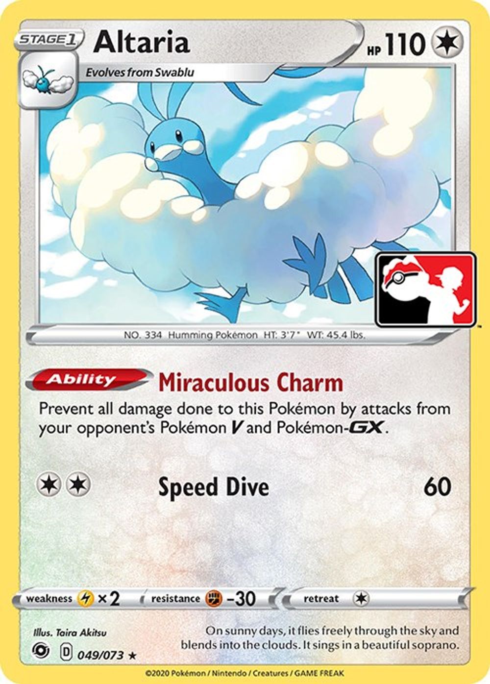 Altaria - 49/73 — Prize Pack Series Cards