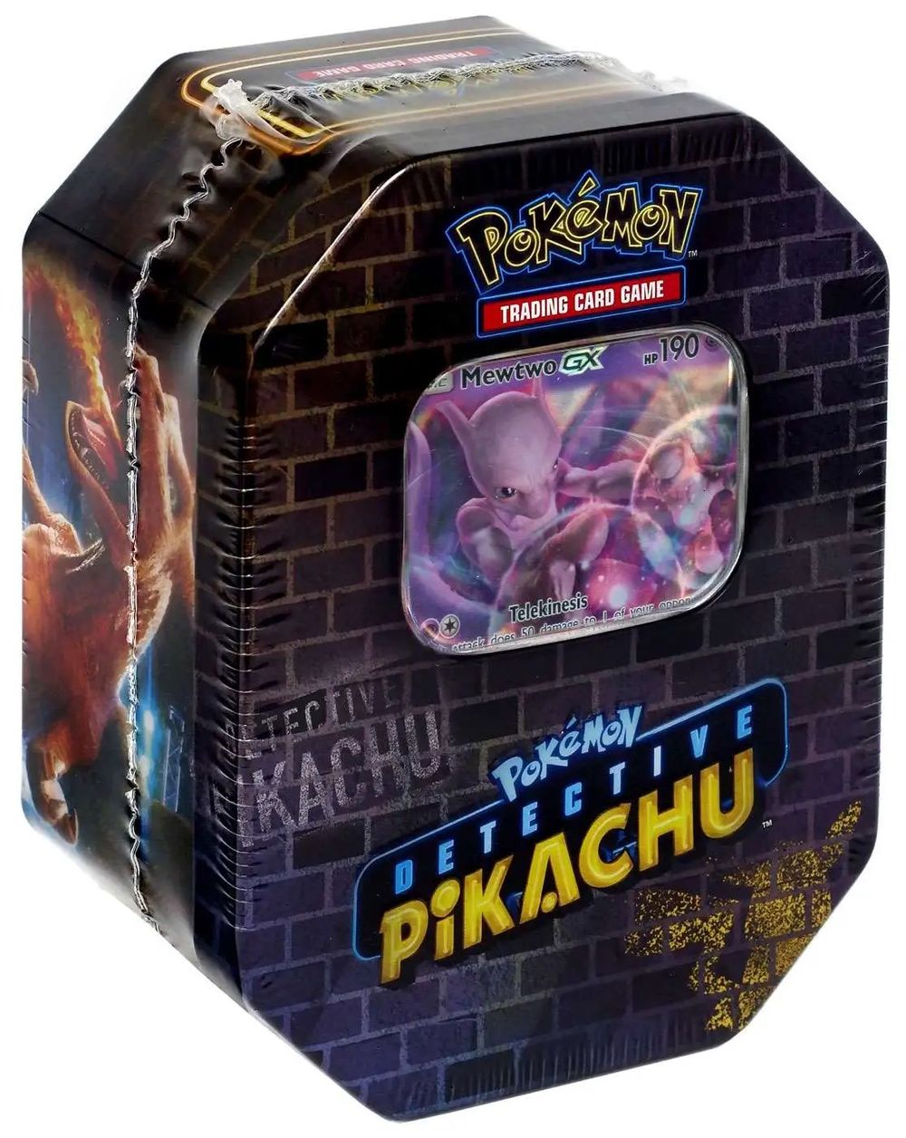 Detective Pikachu Tin [Mewtwo] — Detective Pikachu