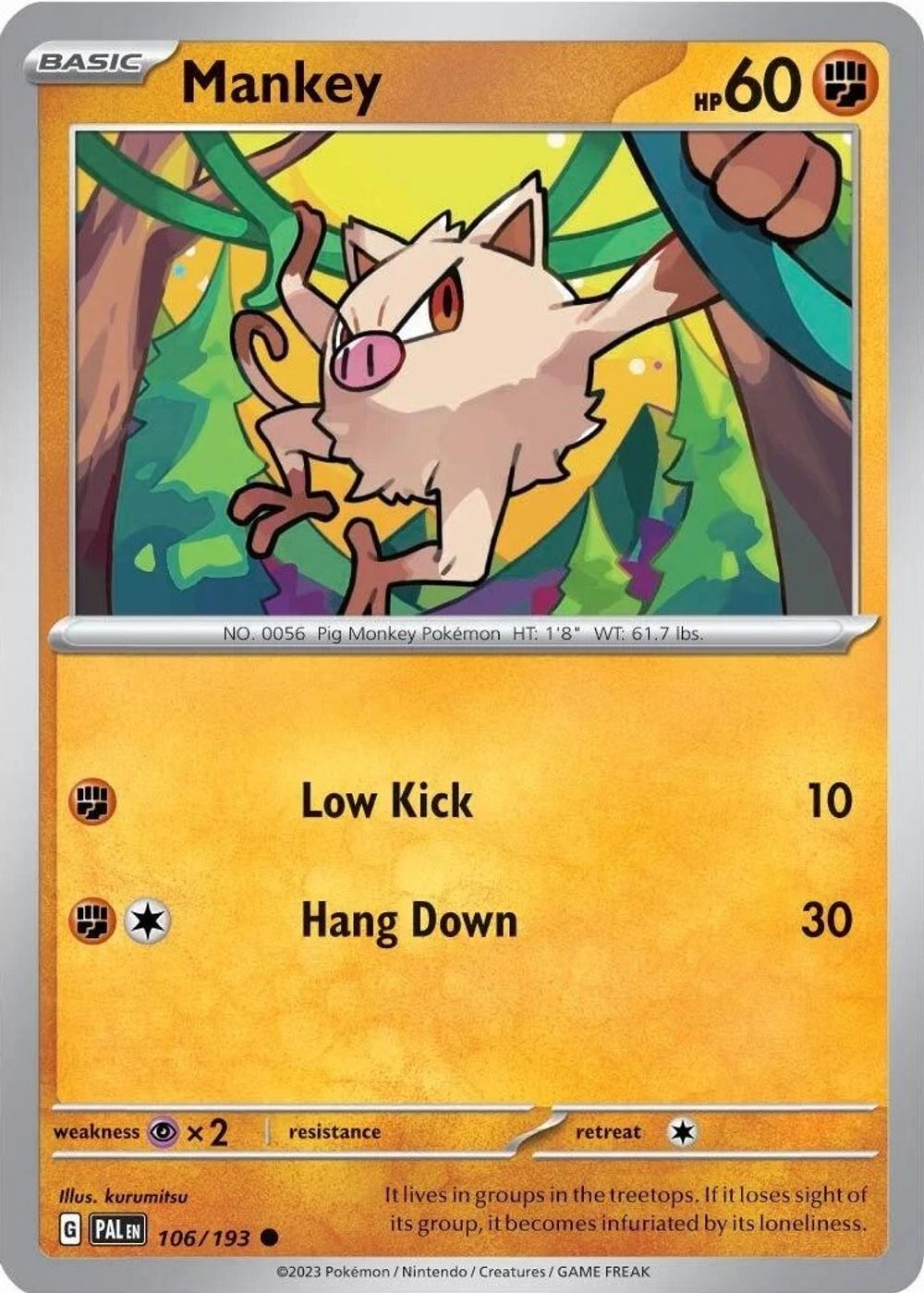 Mankey - 106/193 (Cosmos Holo) — Miscellaneous Cards & Products