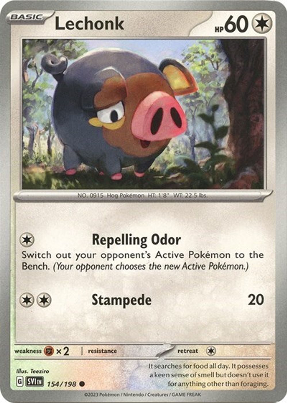 Lechonk - 154/198 (Holo) — Deck Exclusives