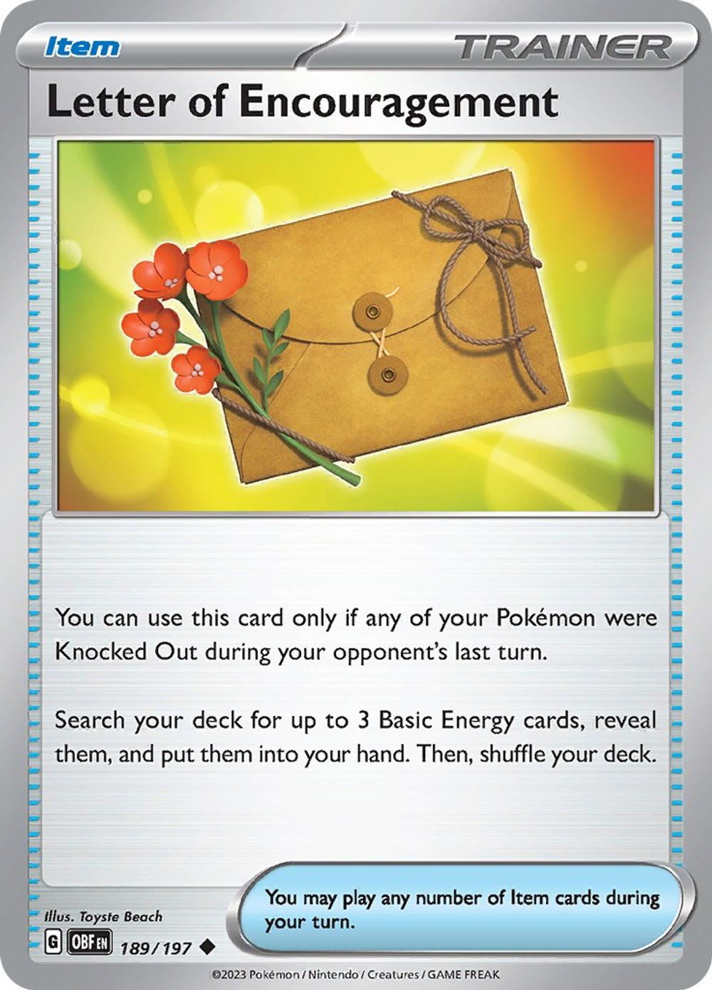 Letter of Encouragement — SV03: Obsidian Flames