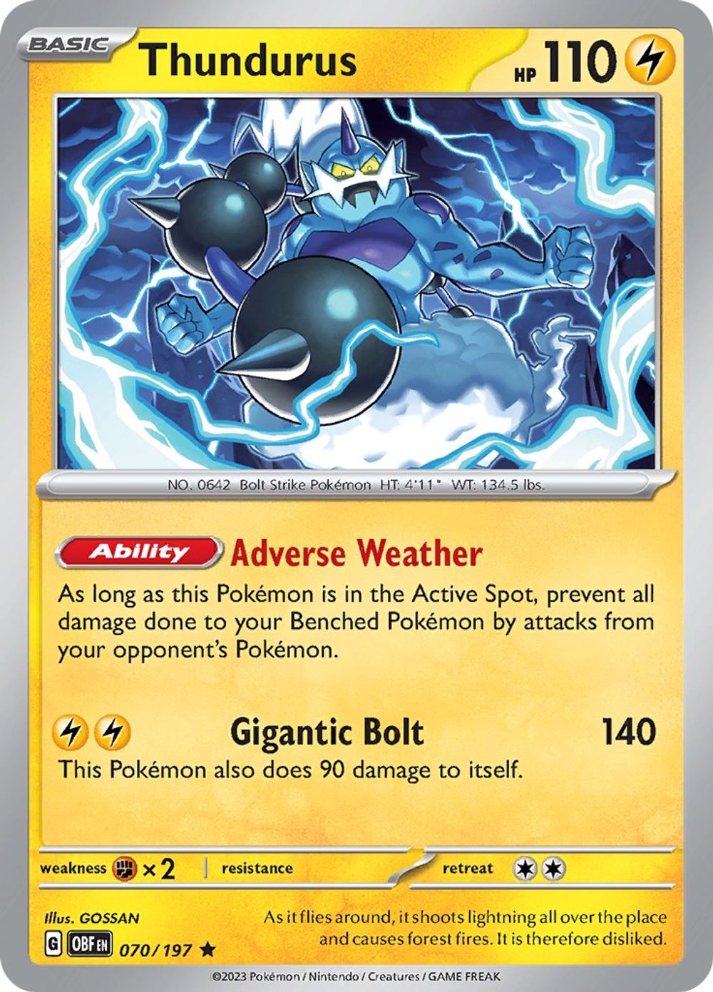 Thundurus — SV03: Obsidian Flames