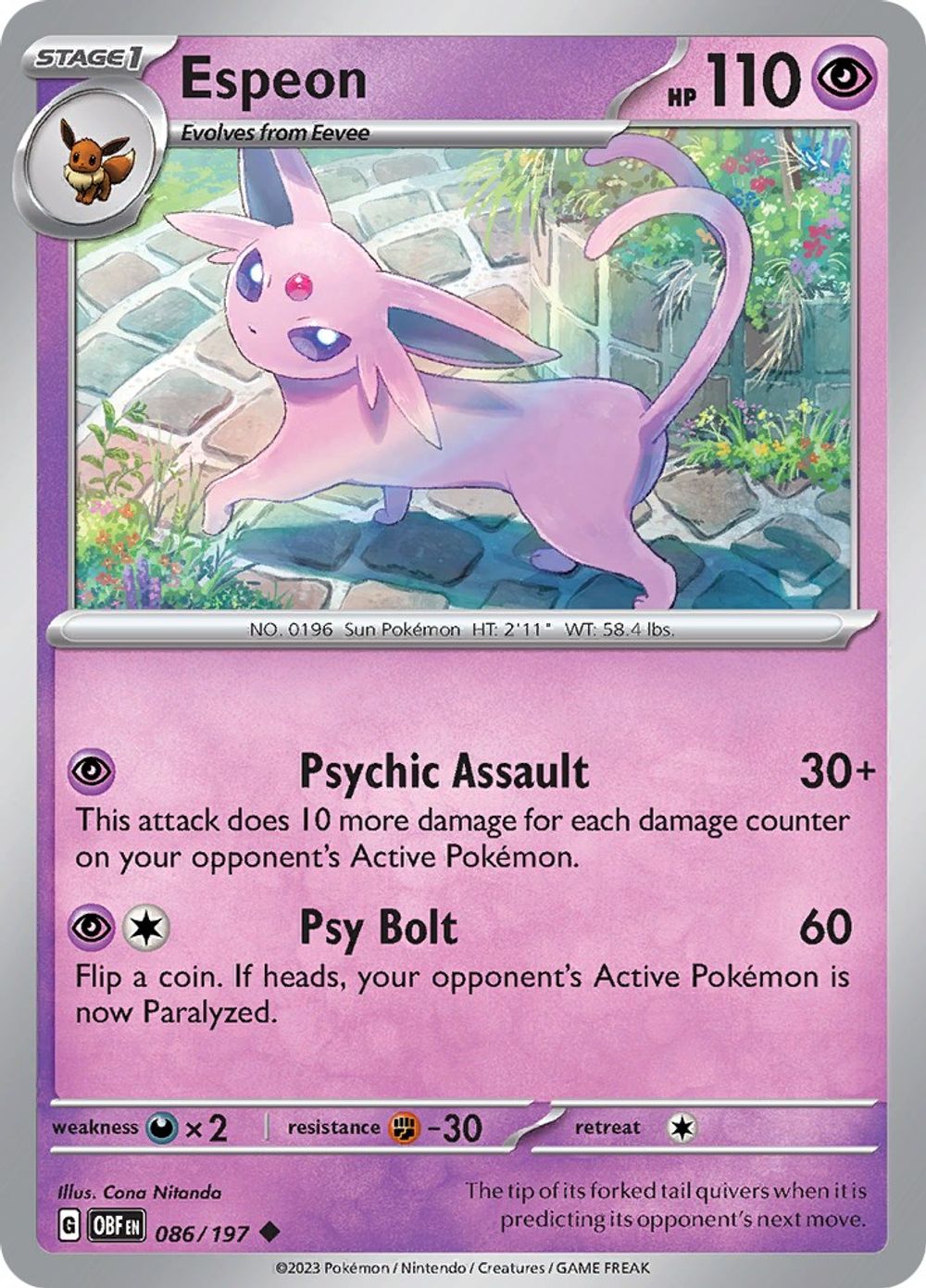 Espeon — SV03: Obsidian Flames