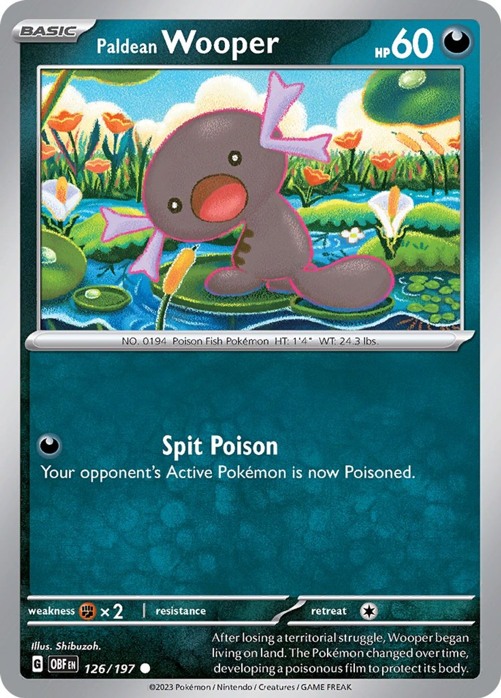 Paldean Wooper - 126/197 — SV03: Obsidian Flames