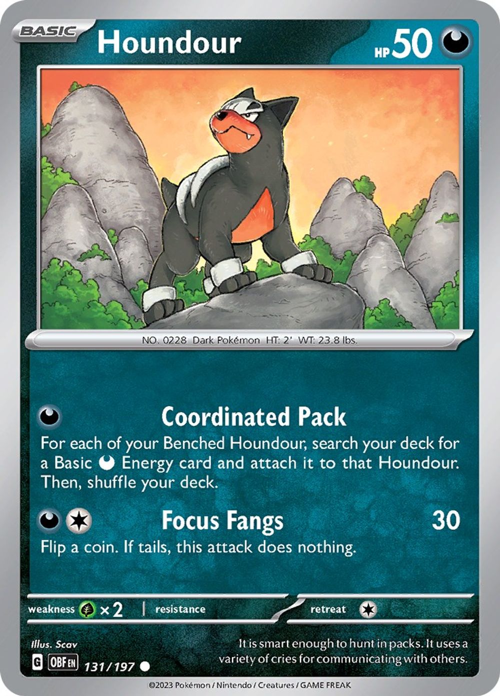 Houndour - 131/197 — SV03: Obsidian Flames