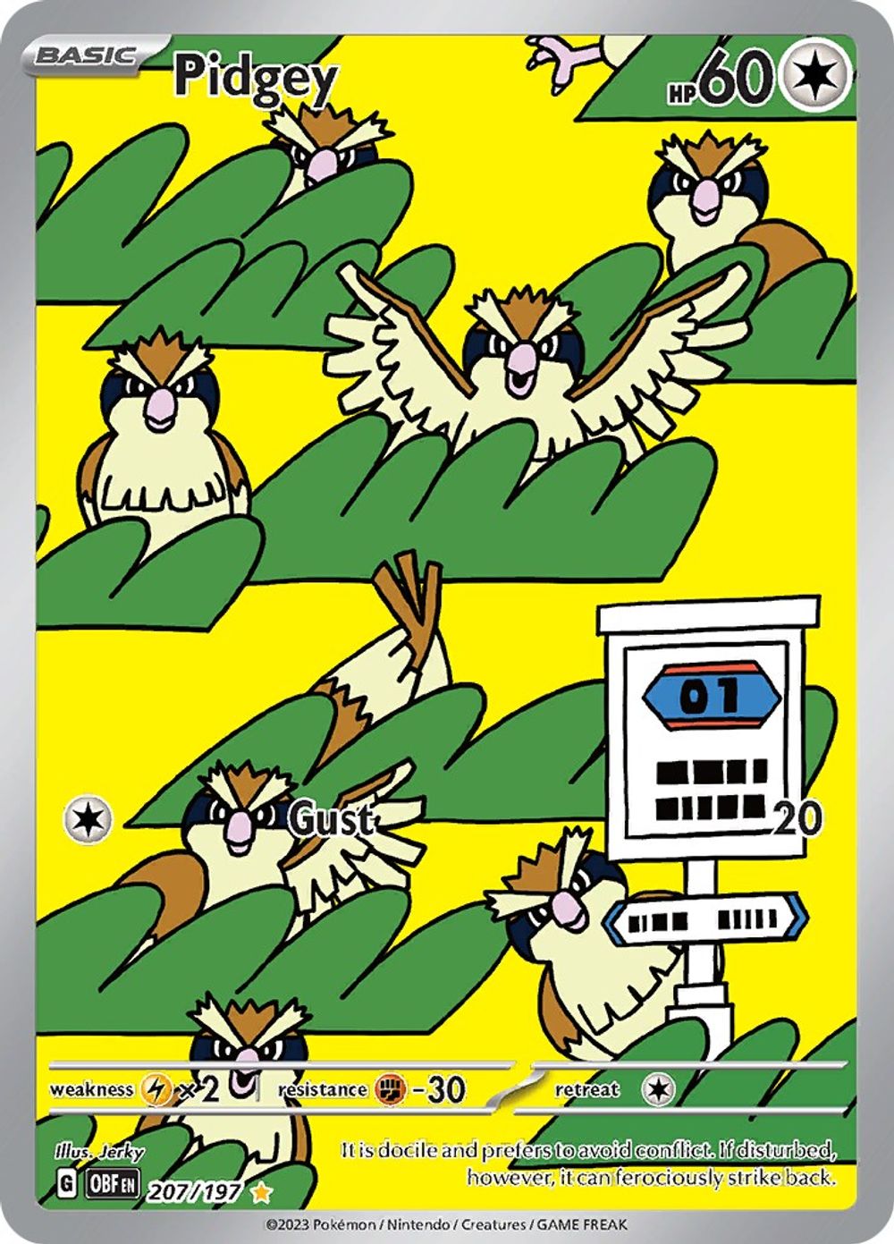 Pidgey - 207/197 — SV03: Obsidian Flames