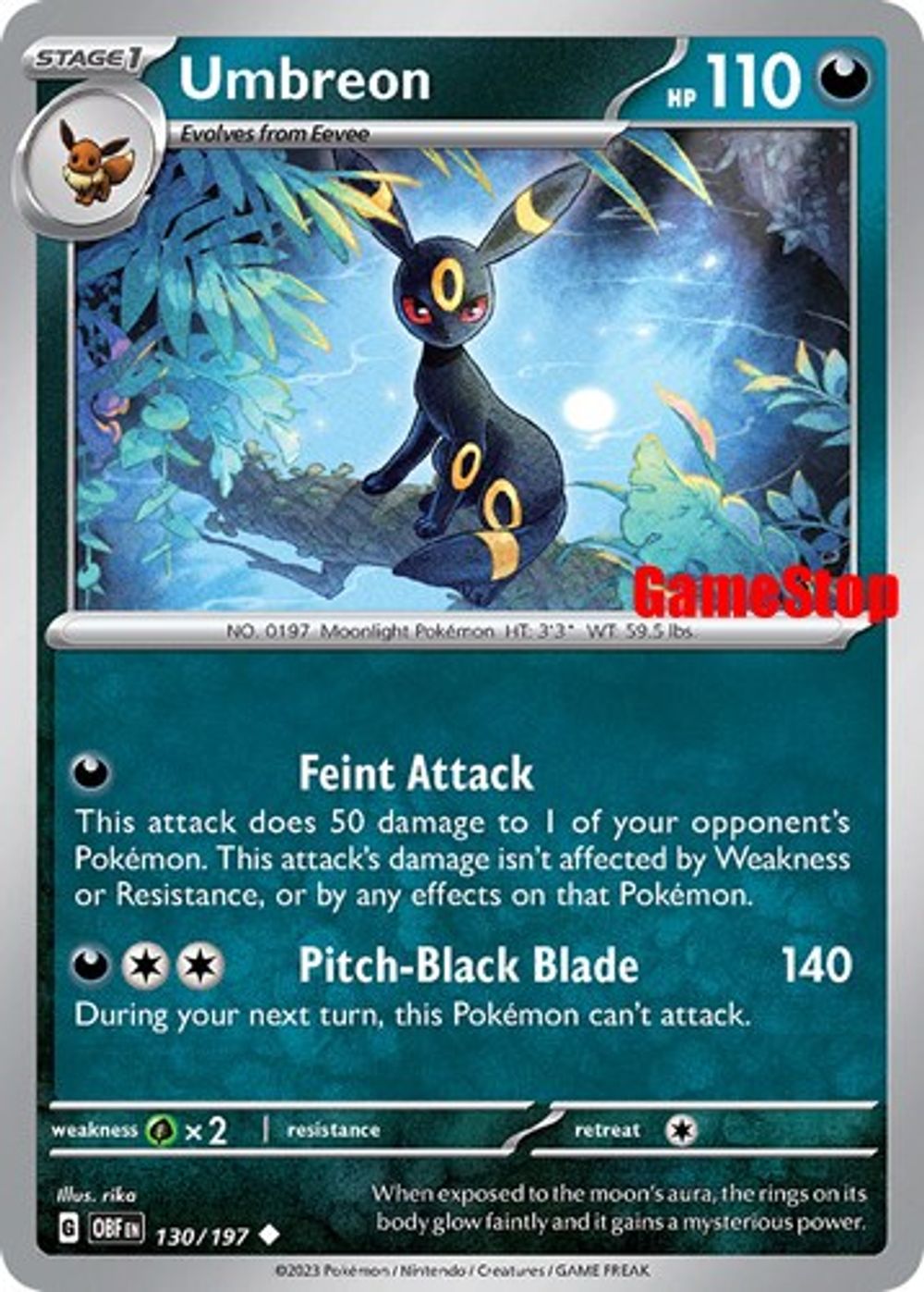 Umbreon - 130/197 (GameStop Exclusive) — Miscellaneous Cards & Products