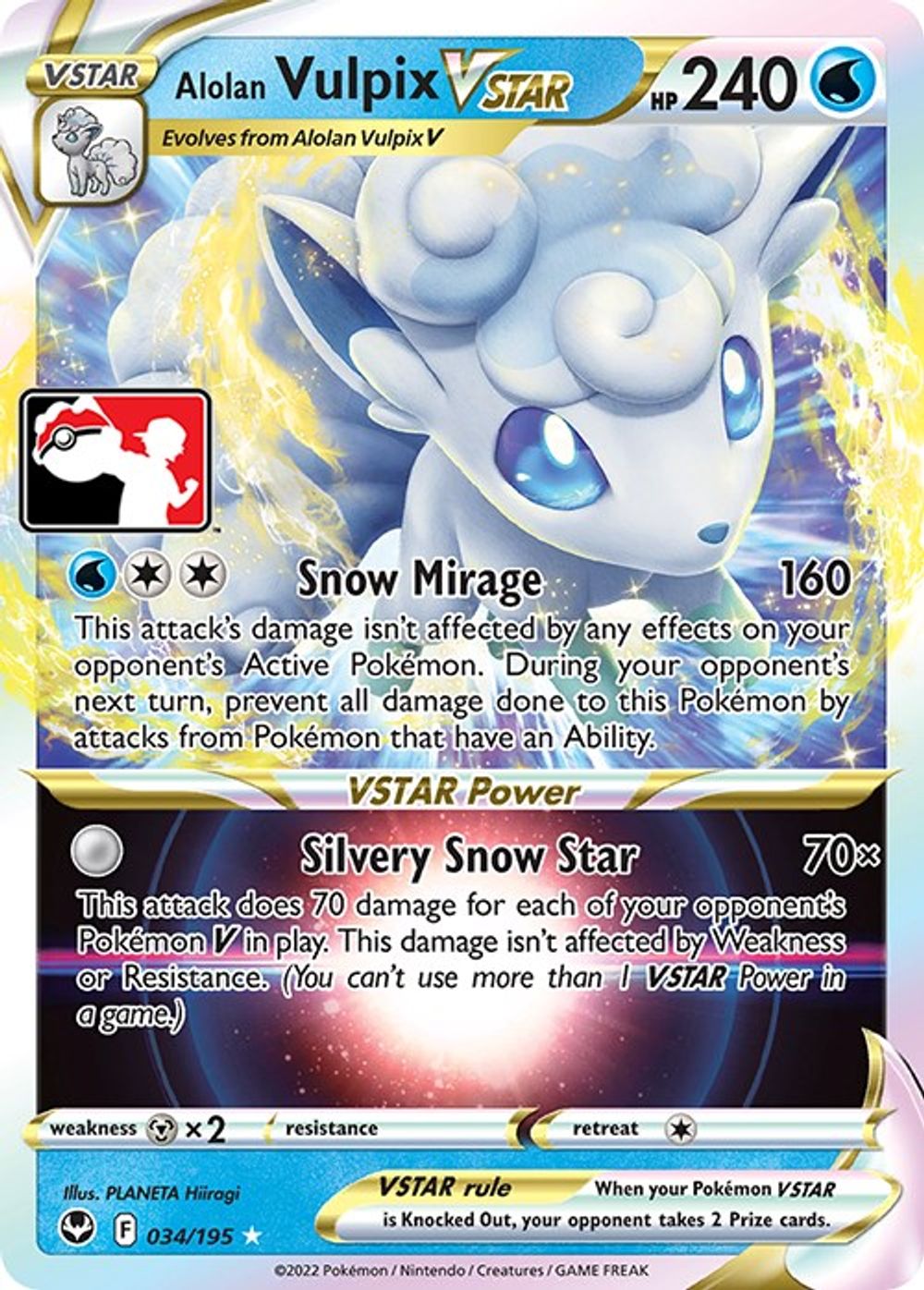 Alolan Vulpix VSTAR — Prize Pack Series Cards