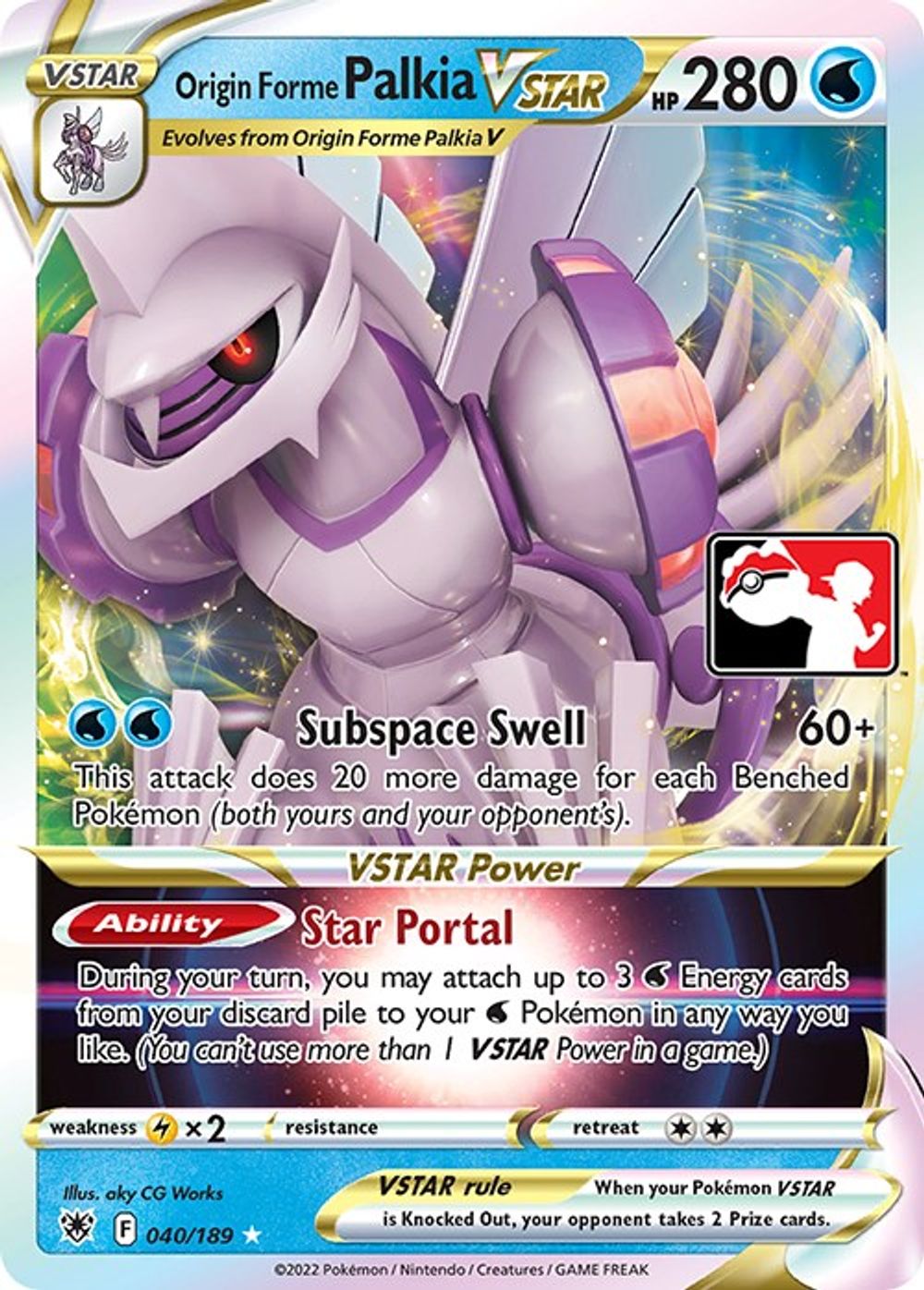 Origin Forme Palkia VSTAR — Prize Pack Series Cards