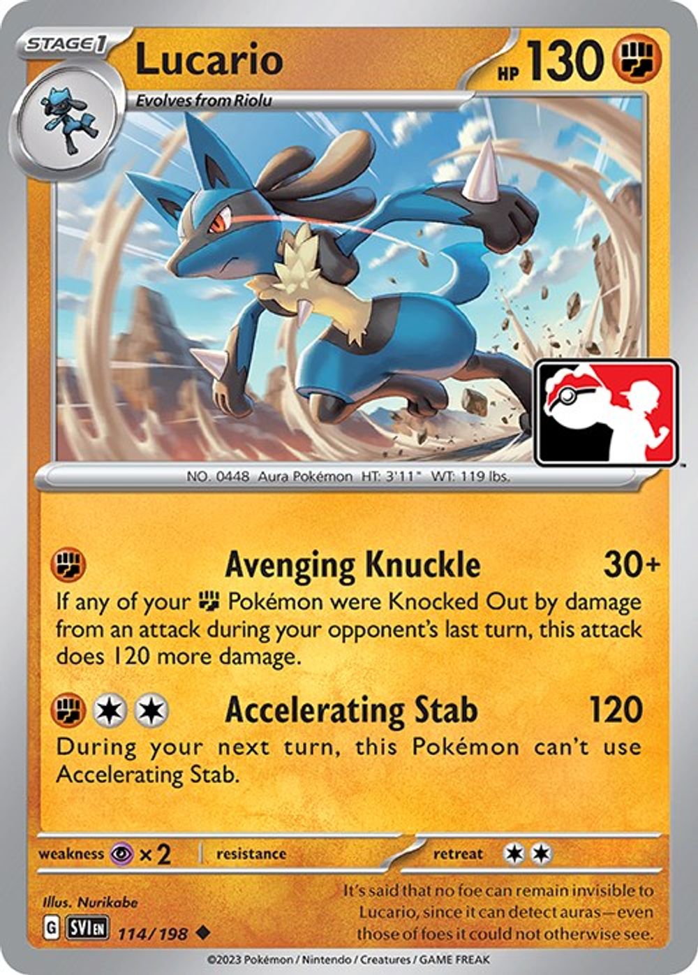 Lucario - 114/198 — Prize Pack Series Cards
