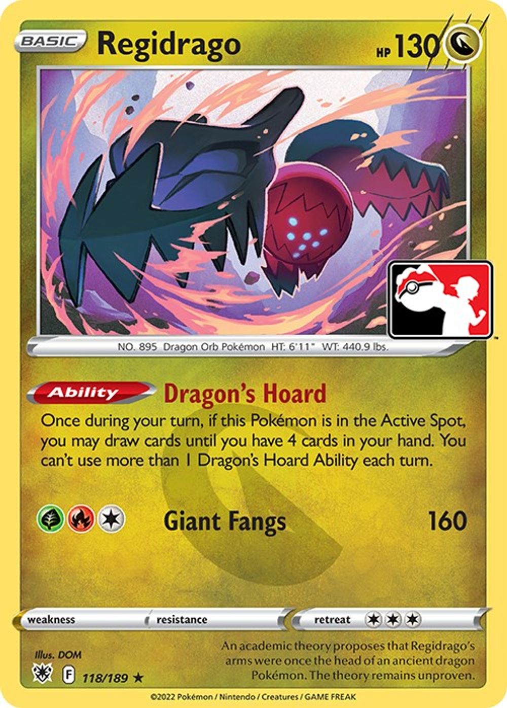 Regidrago - 118/189 — Prize Pack Series Cards