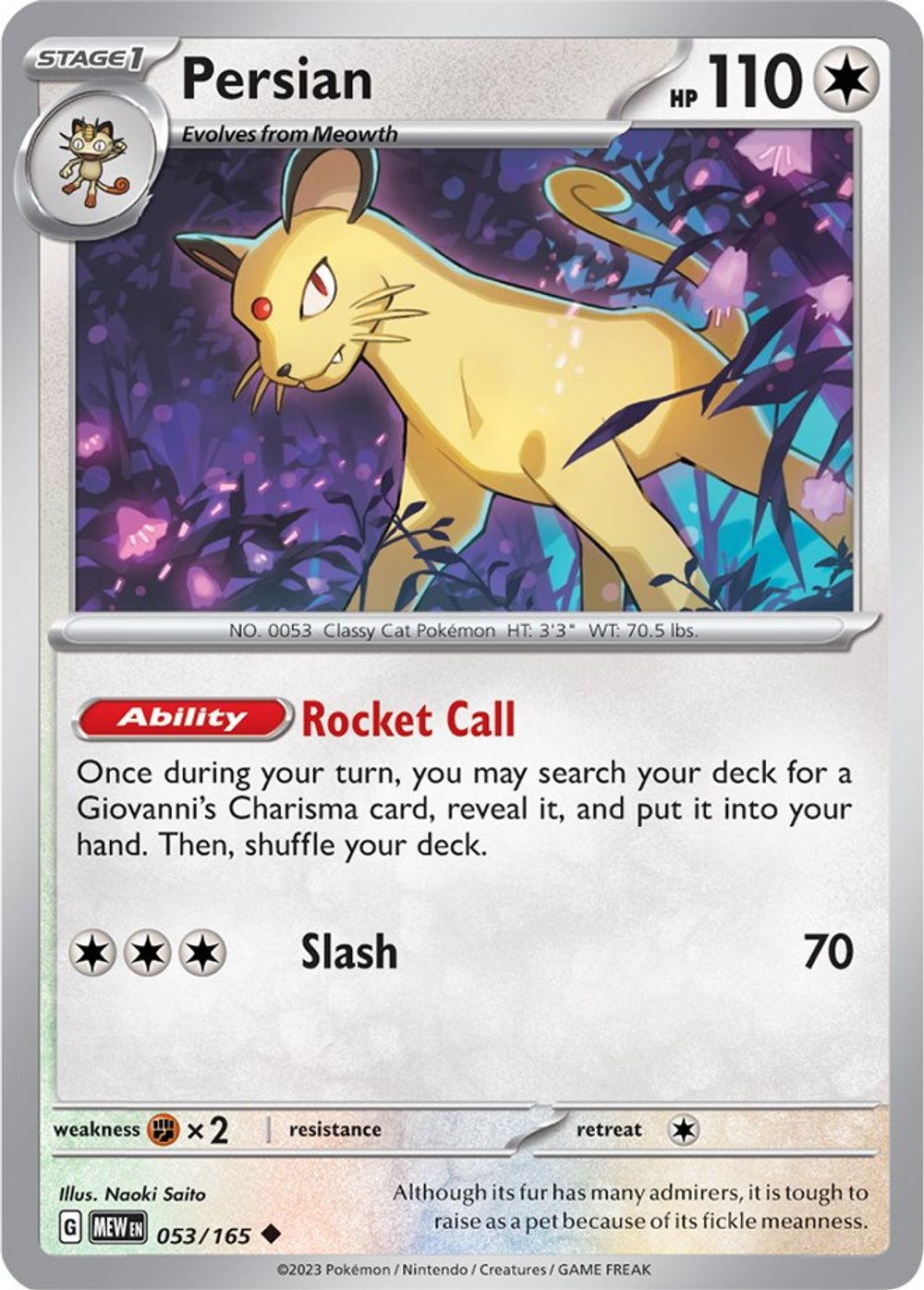 Persian — SV: Scarlet & Violet 151