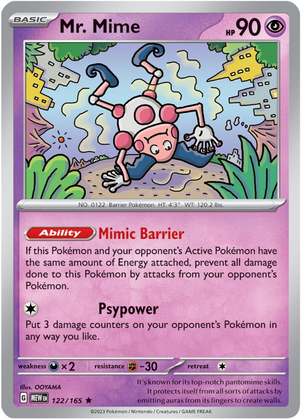 Mr. Mime - 122/165 — SV: Scarlet & Violet 151