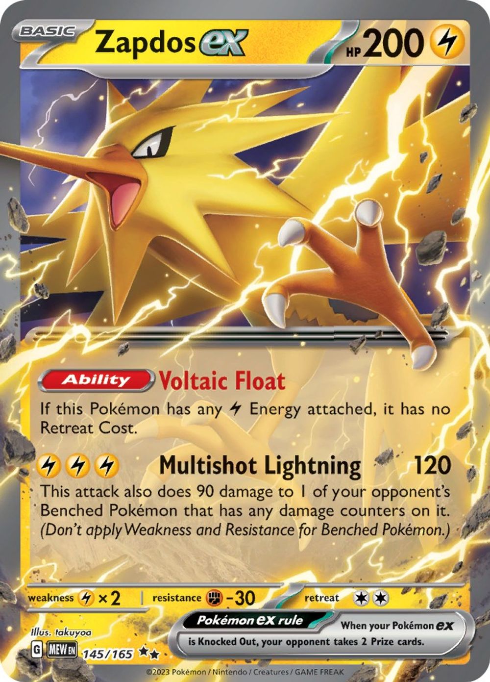 Zapdos ex - 145/165 — SV: Scarlet & Violet 151
