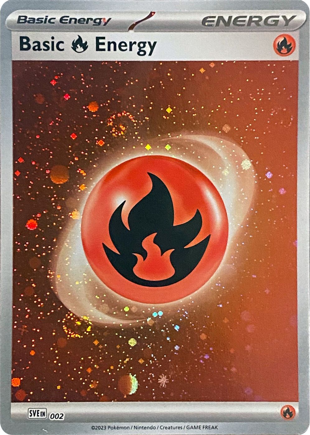 Basic Fire Energy (Cosmos Holo) — SVE: Scarlet & Violet Energies