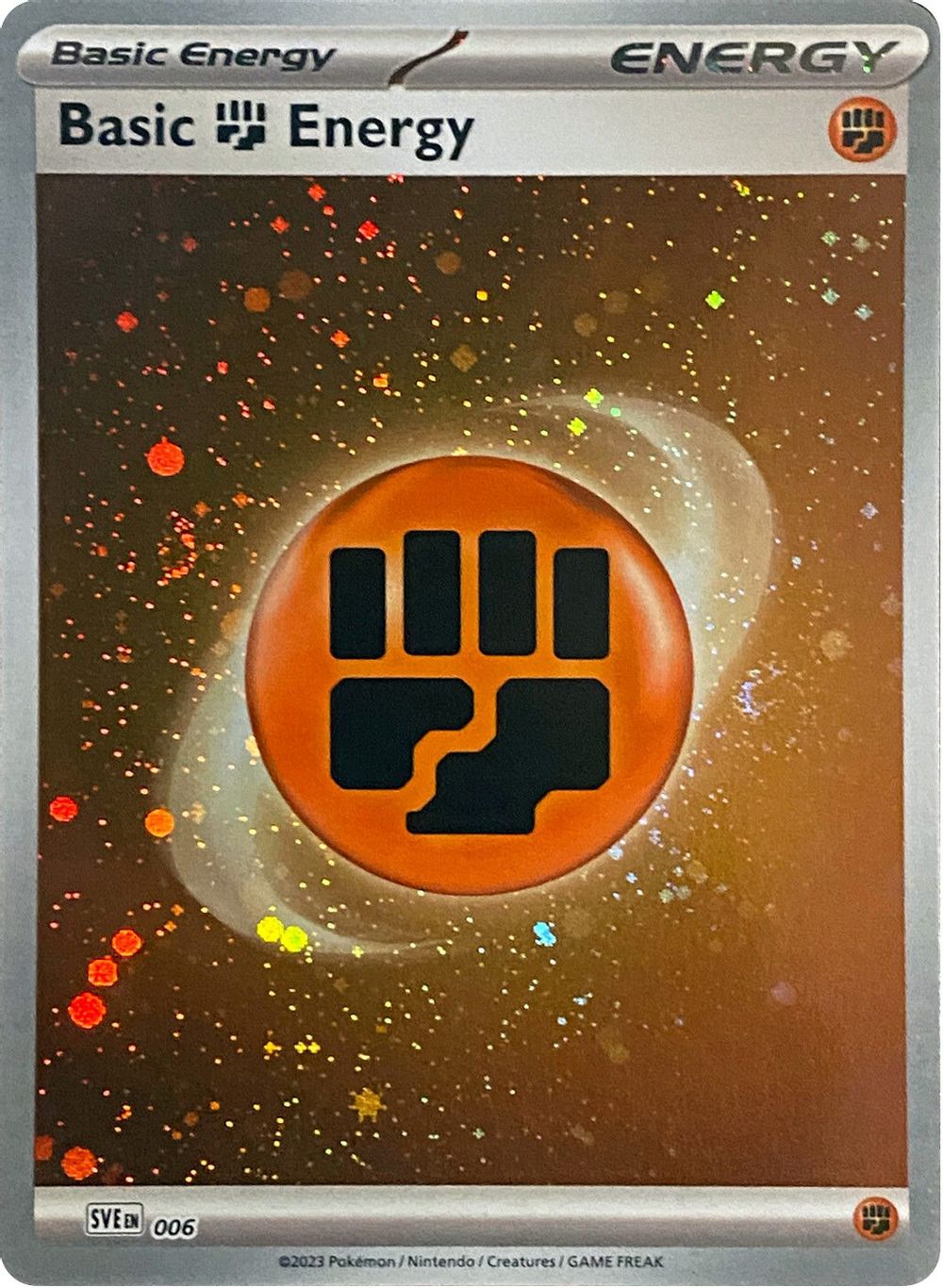 Basic Fighting Energy (Cosmos Holo) — SVE: Scarlet & Violet Energies