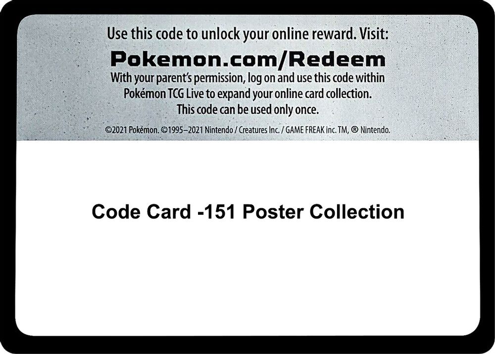 Code Card -151 Poster Collection — SV: Scarlet & Violet 151