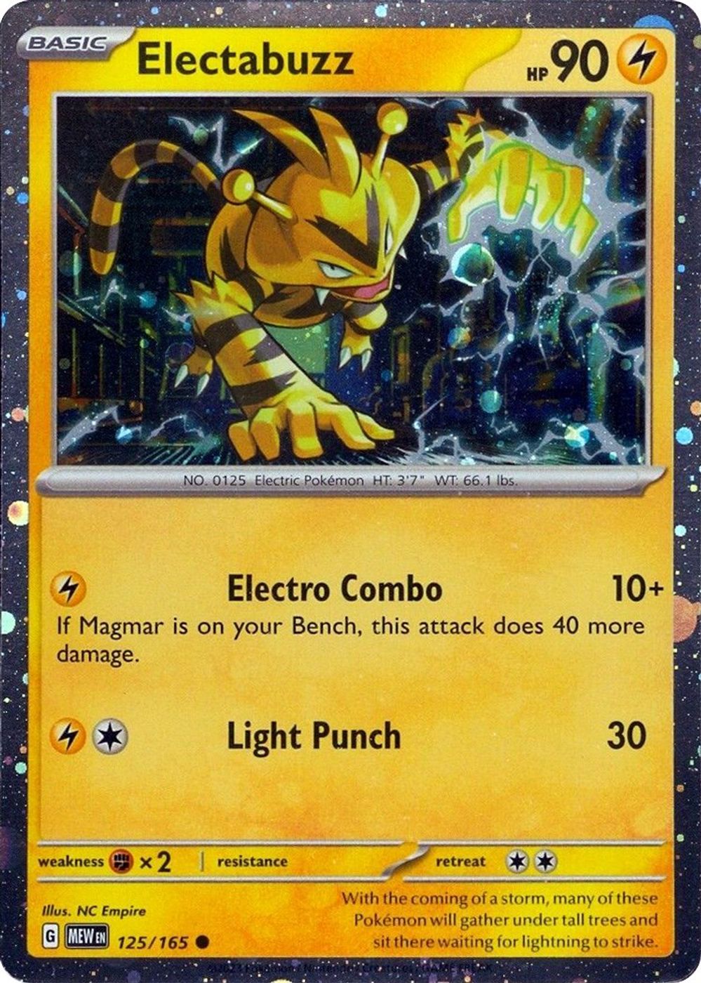 Electabuzz - 125/165 (Cosmos Holo) — Miscellaneous Cards & Products