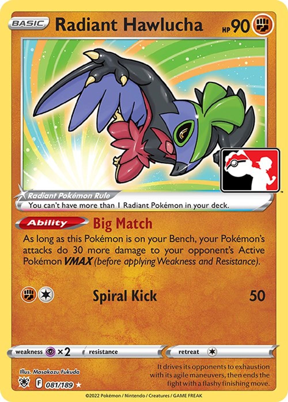 Radiant Hawlucha — Prize Pack Series Cards
