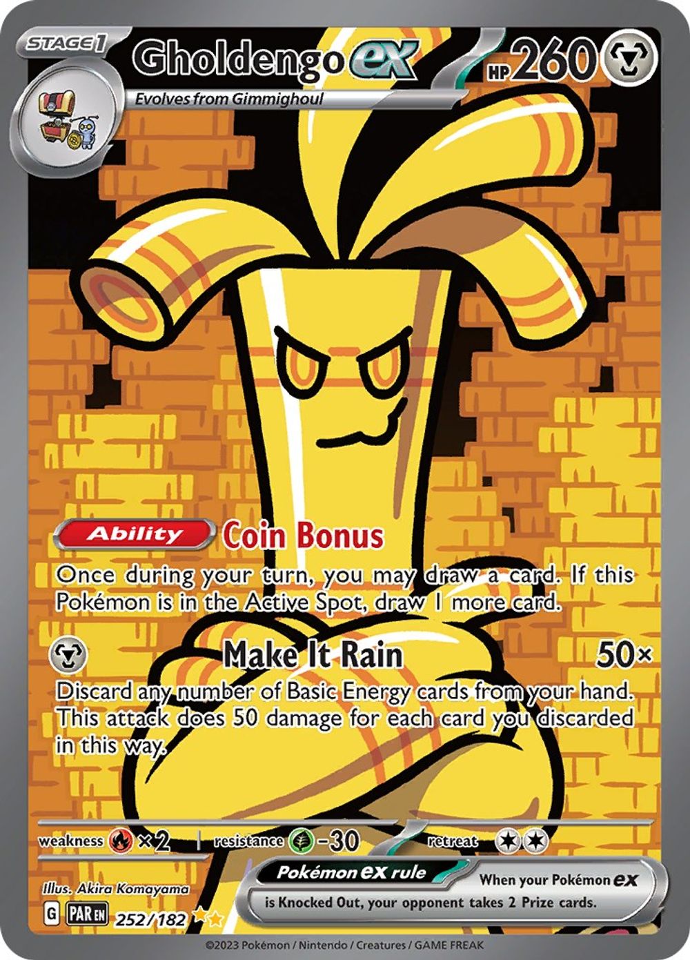 Gholdengo ex - 252/182 — SV04: Paradox Rift