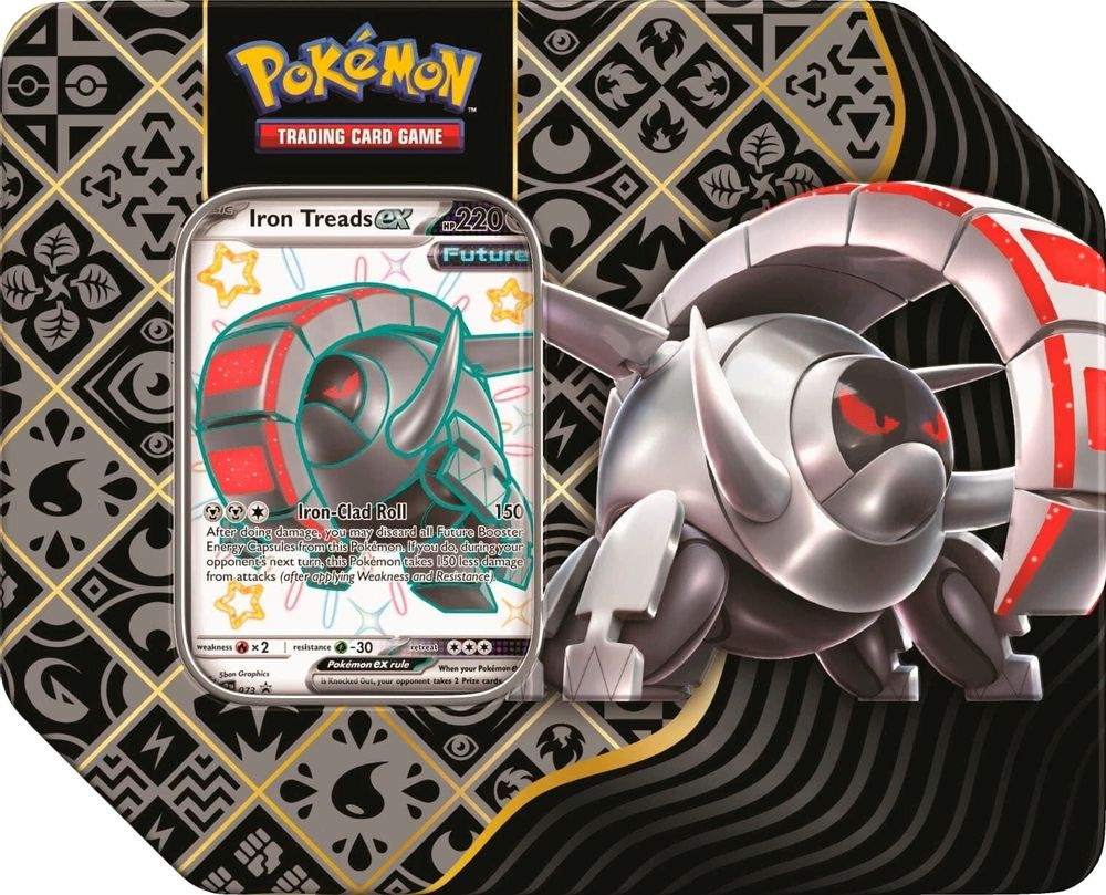 Paldean Fates Tin [Iron Treads ex] — SV: Paldean Fates
