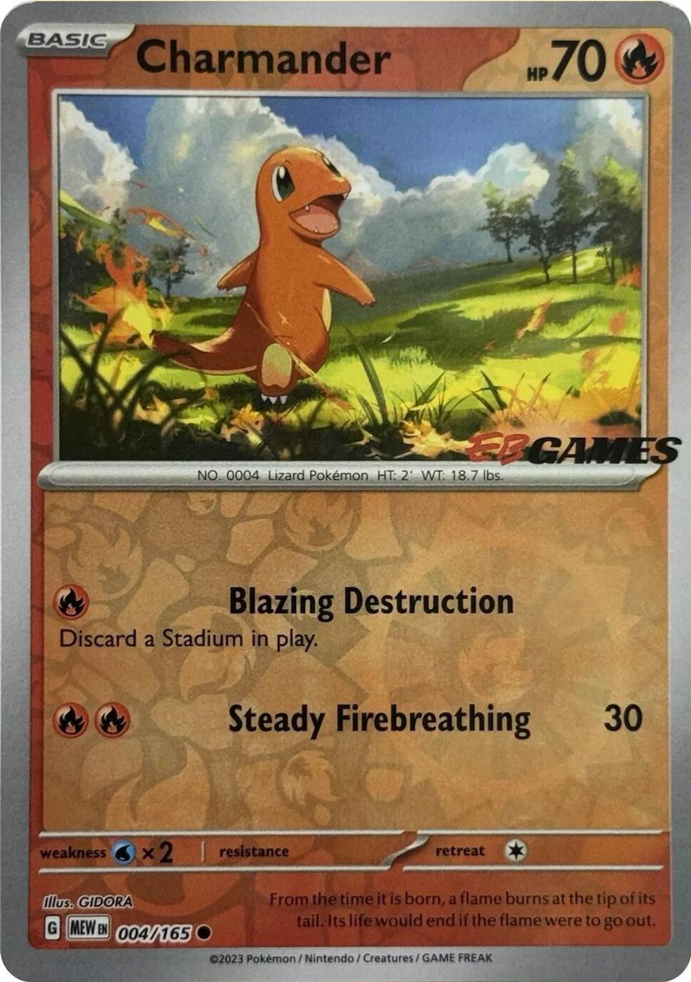 Charmander - 004/165 (EBGames Exclusive) — Miscellaneous Cards & Products