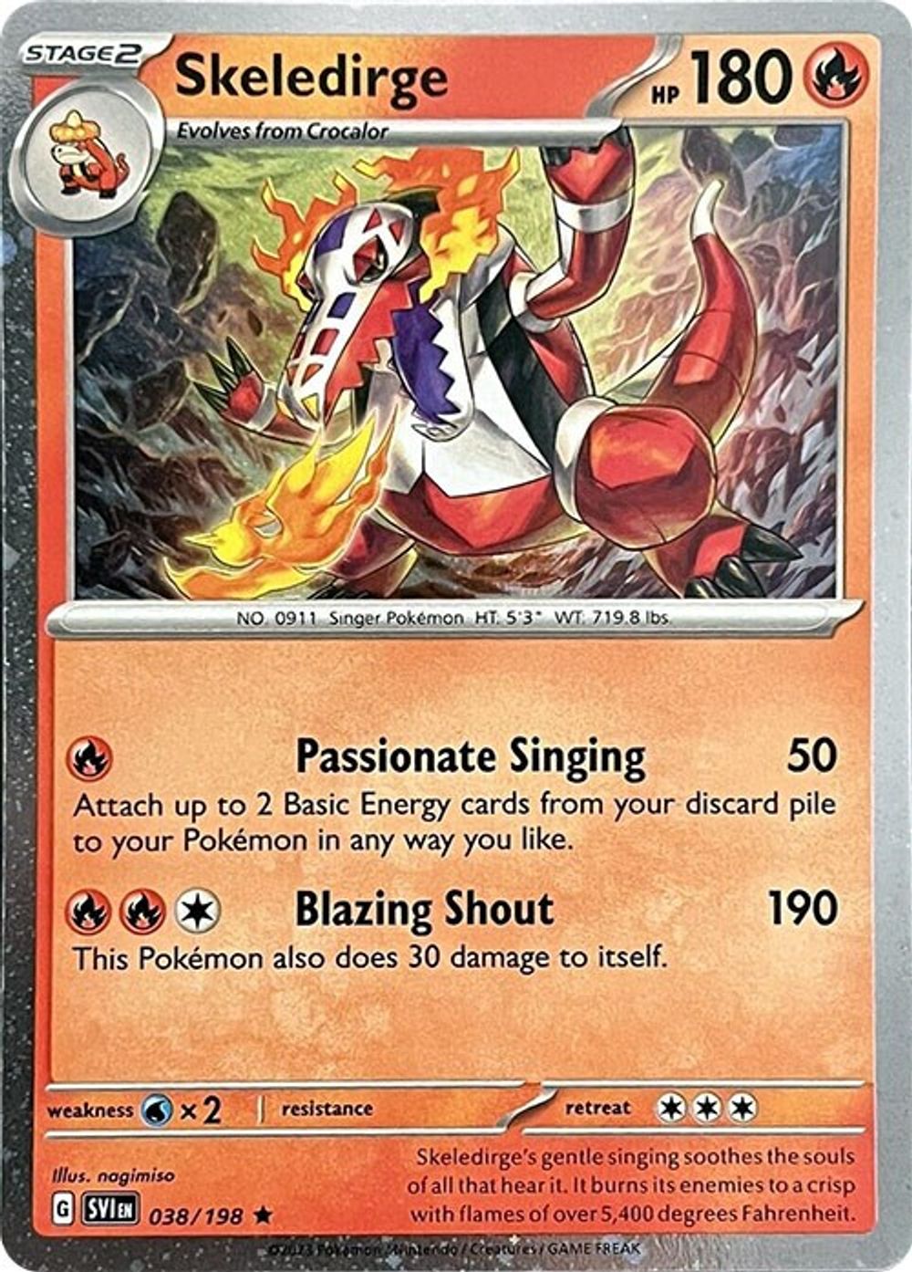 Skeledirge - 038/198 (Cosmos Holo) — Miscellaneous Cards & Products
