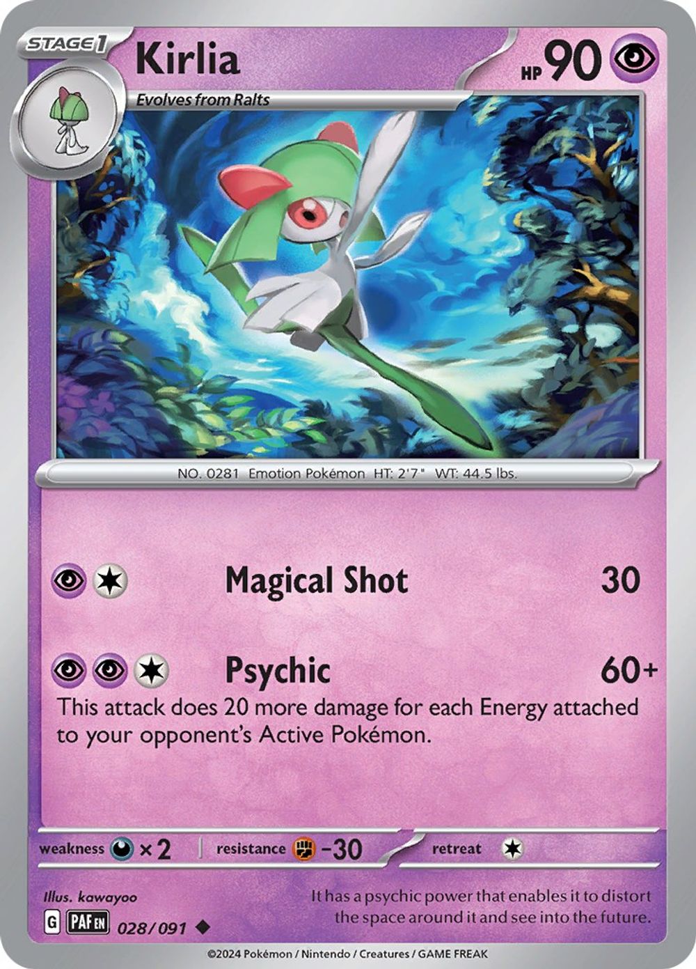 Kirlia - 028/091 — SV: Paldean Fates