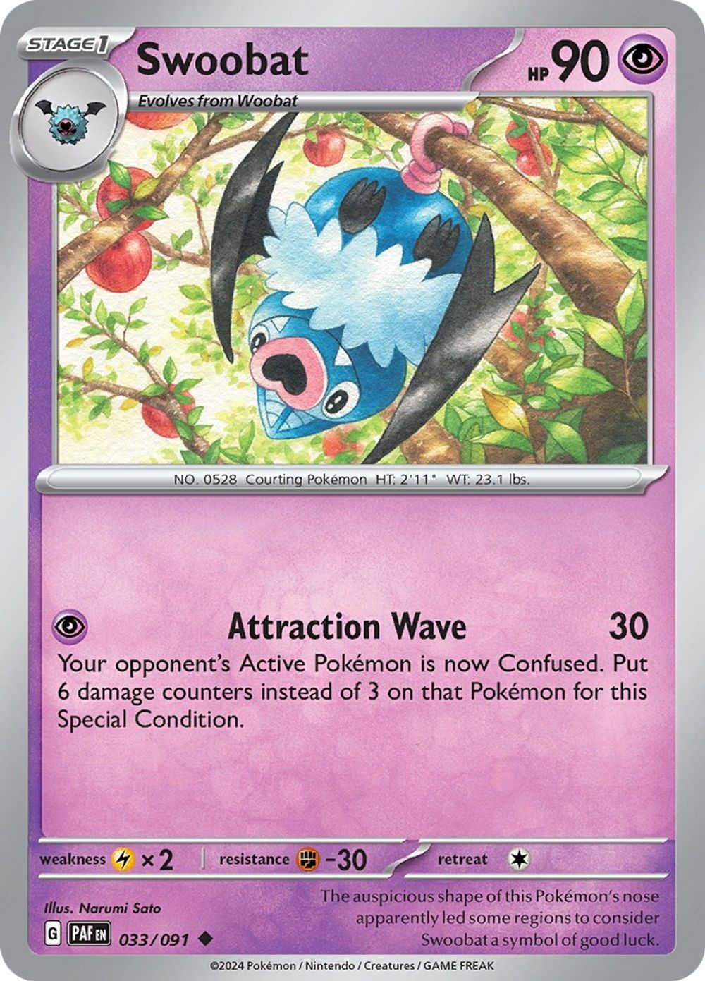 Swoobat — SV: Paldean Fates