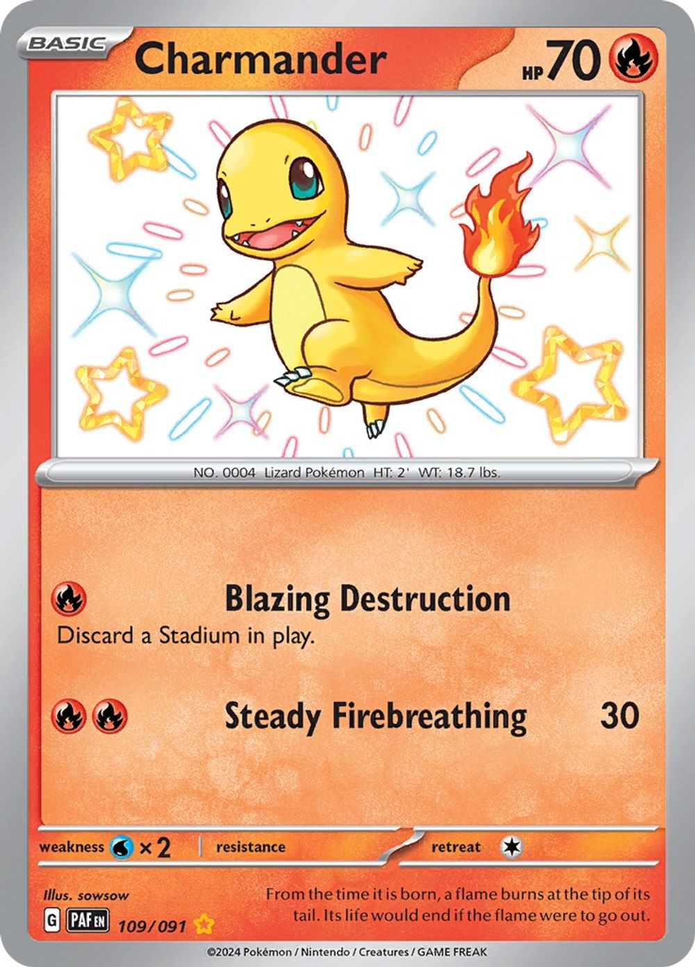 Charmander - 109/091 — SV: Paldean Fates