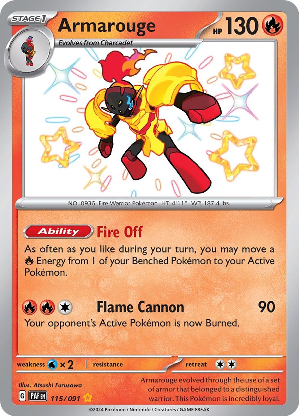 Armarouge - 115/091 — SV: Paldean Fates