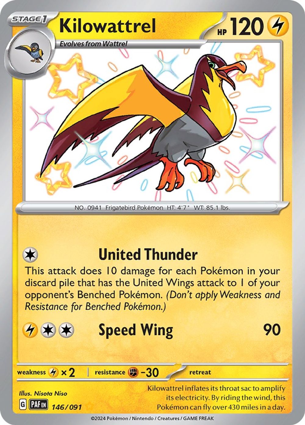 Kilowattrel - 146/091 — SV: Paldean Fates