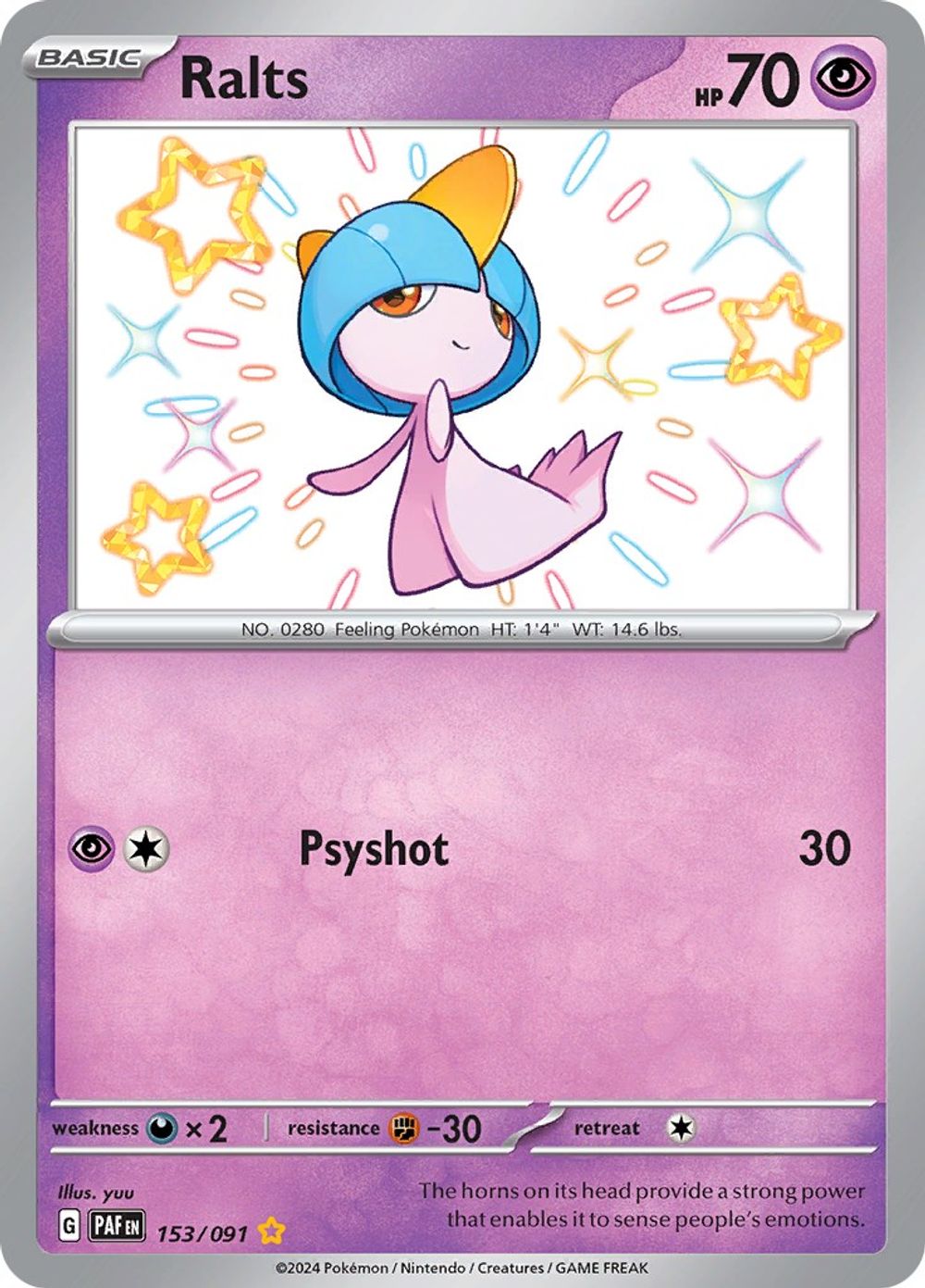 Ralts - 153/091 — SV: Paldean Fates