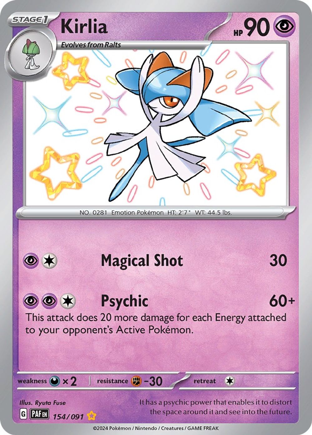 Kirlia - 154/091 — SV: Paldean Fates