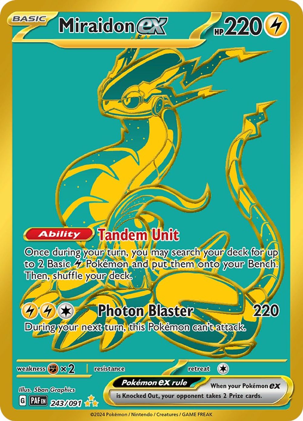 Miraidon ex — SV: Paldean Fates